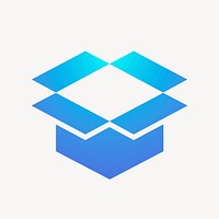 Dropbox icon vector. BANGKOK, THAILAND, 31 MARCH 2023