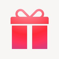 Gift box, reward icon, gradient design