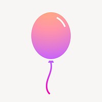 Floating balloon icon, gradient design