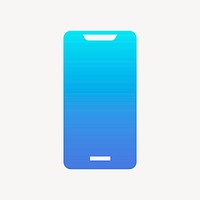 Smartphone icon, gradient design vector