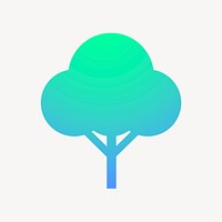 Tree, environment icon, gradient design