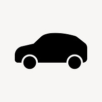 EV car icon, simple flat design  psd