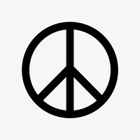 Peace symbol icon, simple flat design vector