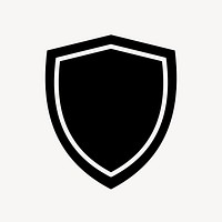 Shield, protection icon, simple flat design