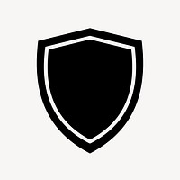 Shield, protection icon, simple flat design vector