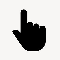 Pointing hand icon, simple flat design vector