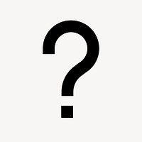 Question mark icon, simple flat design vector
