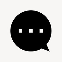 Speech bubble icon, simple flat design vector