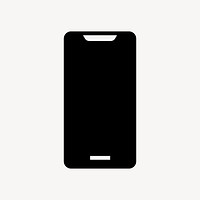 Smartphone icon, simple flat design vector