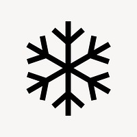 Snowflake icon, simple flat design vector