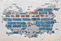 Brick wall mockup, textured psd