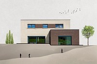 Modern house background, architecture design