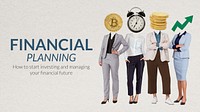 Financial planning banner template, business remixed media vector