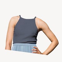 Headless woman in tank top, women's fashion image psd