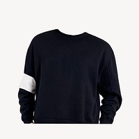 Men's black sweater, winter fashion psd