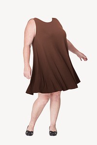 Headless plus size woman wearing dress image