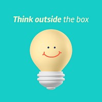 Light bulb Instagram post template, green colorful design vector