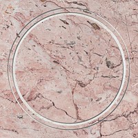 Round frame on pink marble textured background