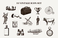 Vintage design element collection vector