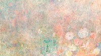 Colorful floral desktop wallpaper, aesthetic vintage background 