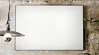 Blank mockup frame on a wall website banner template