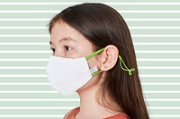 Girl wearing white face mask