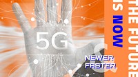 5G template vector futuristic technology