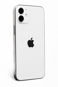 White Apple iPhone 12 Mini psd phone rear view mockup. NOVEMBER 12, 2020 - BANGKOK, THAILAND