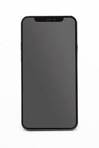 Smartphone with blank black screen innovative future technology