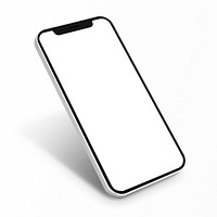 Smartphone with blank white screen innovative future technology