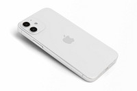 White Apple iPhone 12 Mini psd phone rear view mockup. NOVEMBER 12, 2020 - BANGKOK, THAILAND
