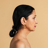 Bare chested Indian woman 