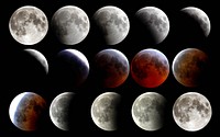 Free moon phases image, public domain night sky CC0 photo.