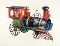 Toy Locomotive (ca.1940) by Charles Henning. Original from The National Gallery of Art. Digitally enhanced by rawpixel.