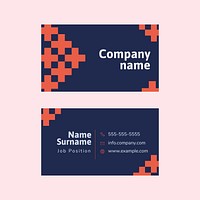 Modern business card template vector simple style set