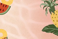 Summer fruits social template illustration