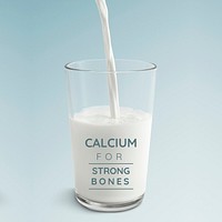 Calcium for strong bones social media template vector