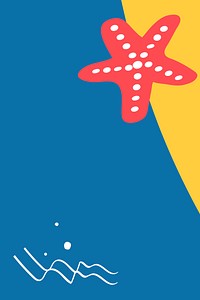 Tropical summer starfish background design resource