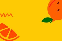 Tangerine fruit on a yellow background design resource 