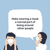 Wear a mask template vector stay safe in the new normal