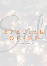 Special offer poster template vector with editable text