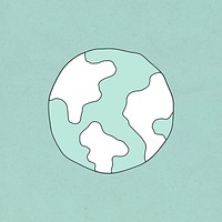 Green world vector doodle illustration