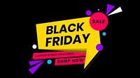 Colorful vector Black Friday ad announcement template