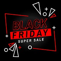 Vector Black Friday promotional poster halftone background template