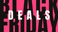 Black Friday vector deals pink social advertising poster template