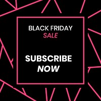 Subscribe now vector Black Friday pink modern mosaic pattern template