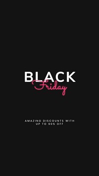 Black Friday vector 90% off social ad promotional banner template
