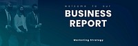 Business report email header vector editable template