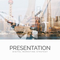 Business social media presentation vector editable template