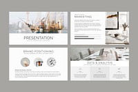 Simple business report vector presentation editable templates